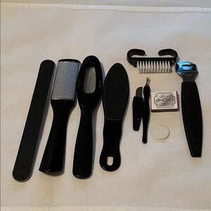 Suberly Black Pedicure Tool Set luxury